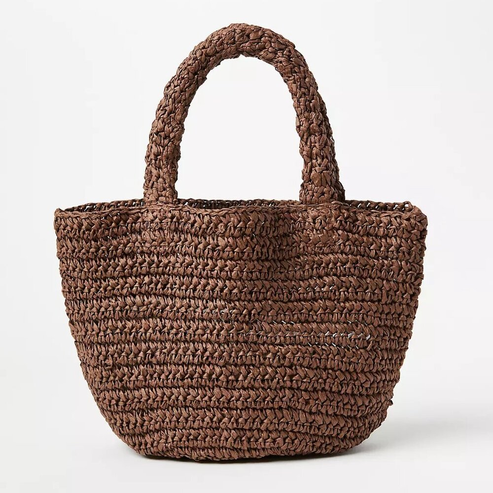 *SOLD* Brown Loft Raffia Purse